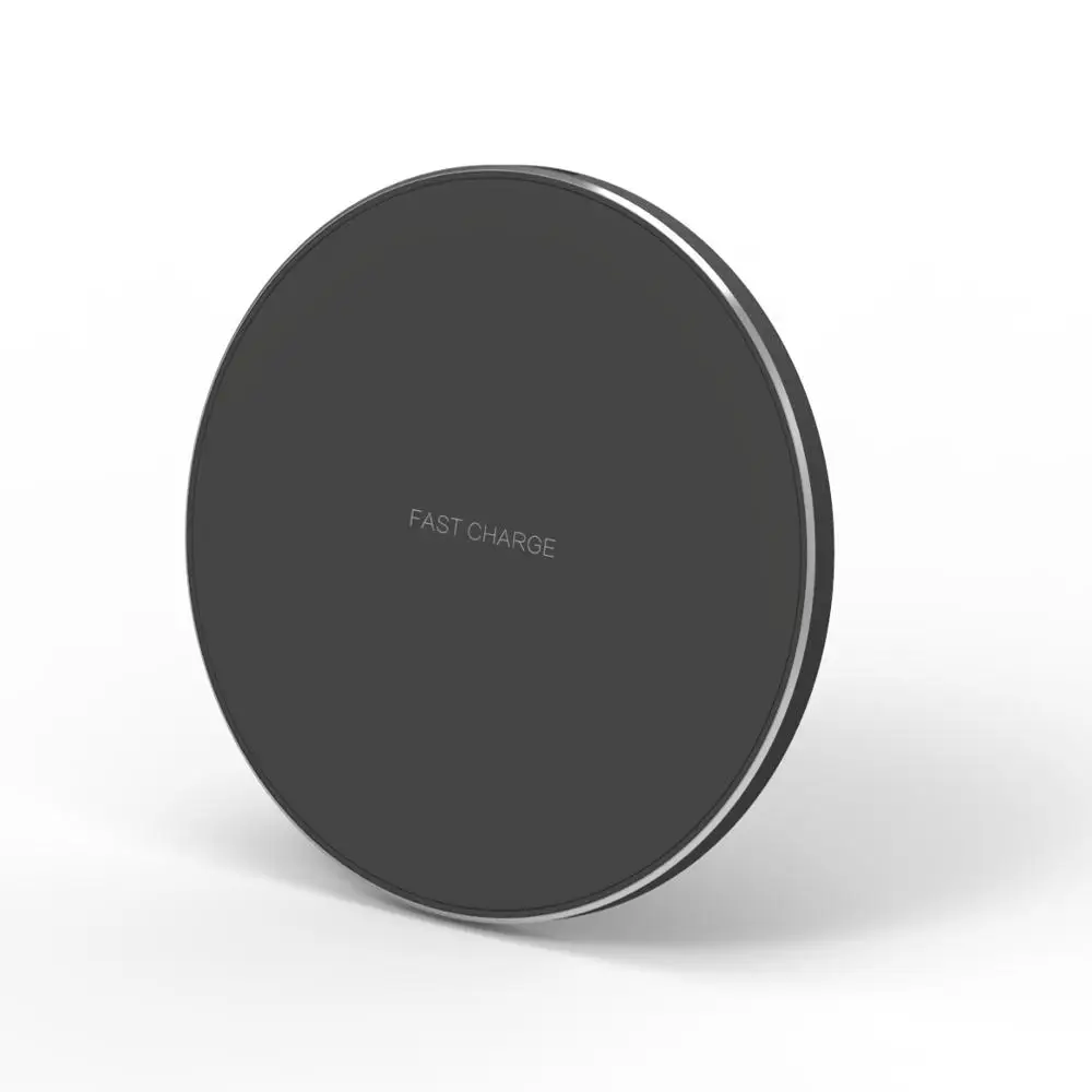 

New Q1 Wireless charger for iphone Samsung Wireless Fast Full Round Aluminium Alloy 10w Wireless Charger