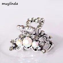 Muylinda стразы заколка для волос цветок маленький коготь для волос винтажные женские хрустальные заколки для волос Краб аксессуары