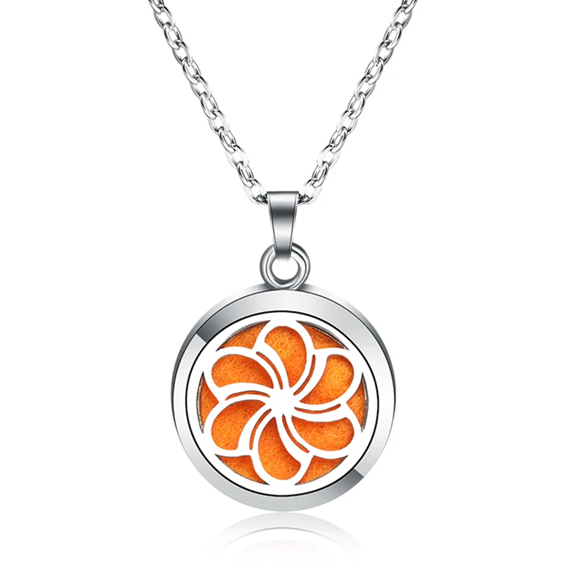

New Aroma Diffuser Locket Pendant Necklace Stainless Steel Magnetic Aromatherapy Essential Oil Diffuser Perfume Pendant Jewelry
