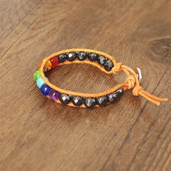Bracelet Hématite Chakra pour homme