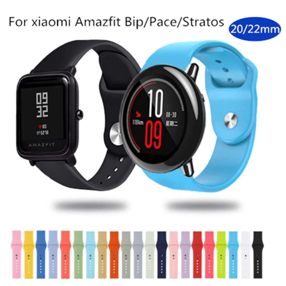 Genuine20мм ремешки для Amazfit Bip ремешок Замена Xiaomi на запястье Huami часов