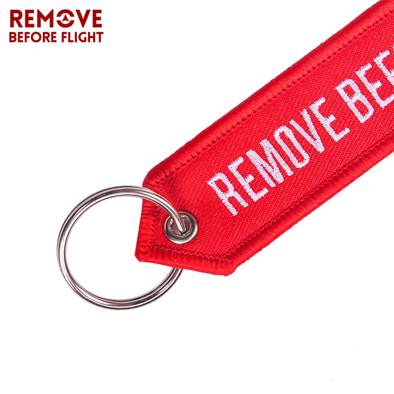 Remove Before Flight OEM Key Chains Berloques Red Embroidery Highlight Key Fobs Chains Jewelry Aviation Gifts Chaveiro Masculino7