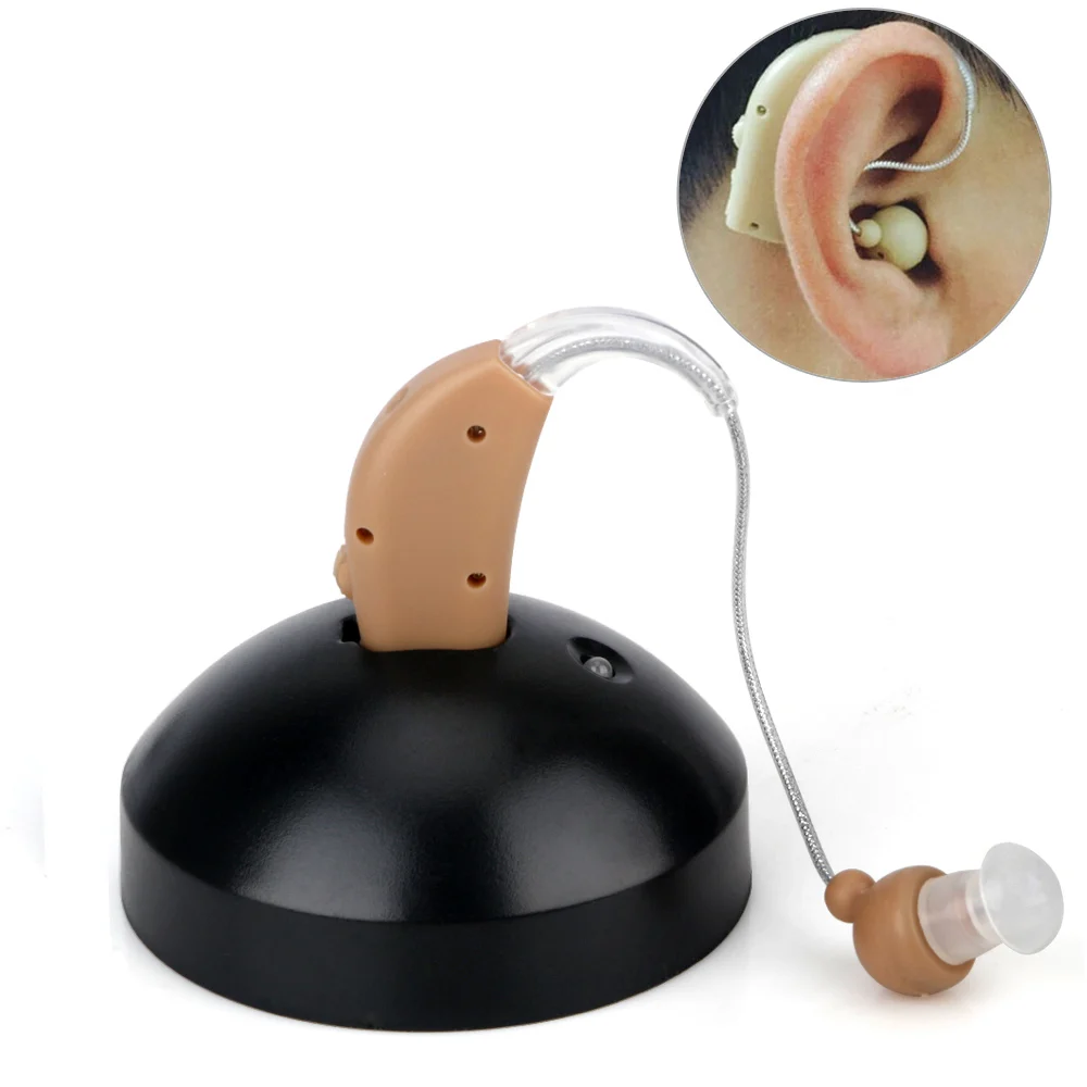 Mini Ear Hearing Aid Rechargeable Deaf Hearing Amplifiers for Elderly Loss of Sound Hearing Aids Earphone Adjustable Volume