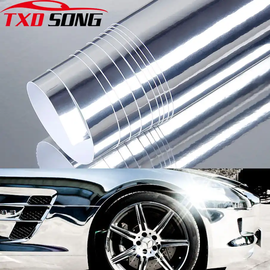 Premium High stretchable mirror silver Chrome Mirror flexible Vinyl