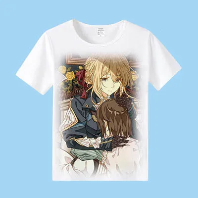 Anime Violet Evergarden Cosplay Full Color unisexe manches courtes T-shirt Tops Tee Anime Violet Evergarden Cosplay Full Color unisexe manches courtes T-shirt Tops Tee