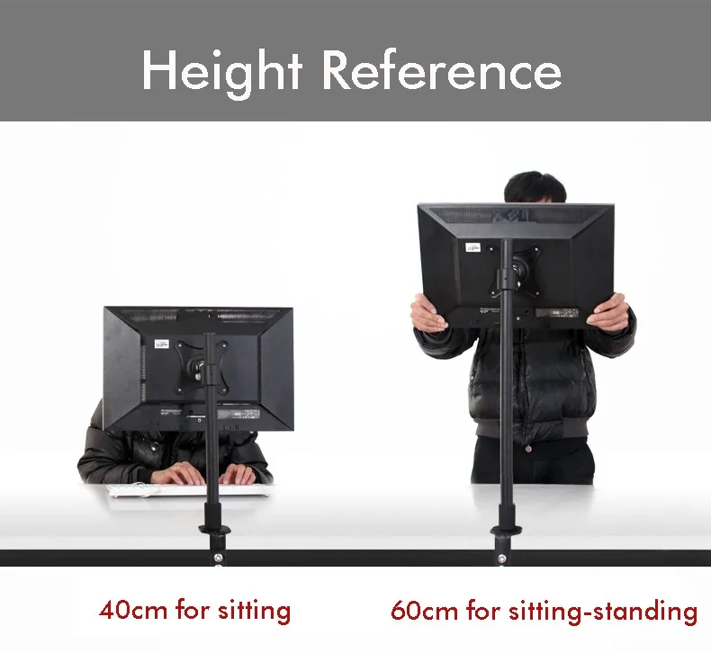 10-2" lcd tv настольное крепление 60 см Высота свободный подъем полный вращающийся держатель монитора