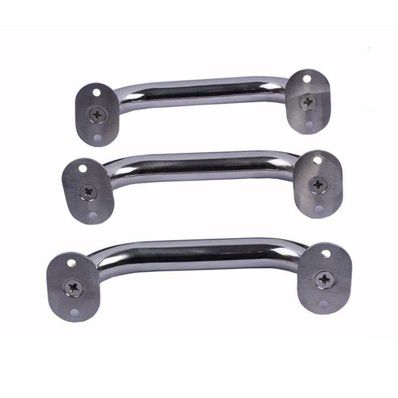 

3 pieces 9" Mirror Polished 316 Stainless Steel Hatch Grab Handle Door Handrail boat accessories marine
