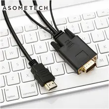 VGA To HDMI Output 3D/1080P HD Audio TV AV HDTV PC Video Cable Cord VGA2HDMI Converter Adapter For TV PC Display Projector
