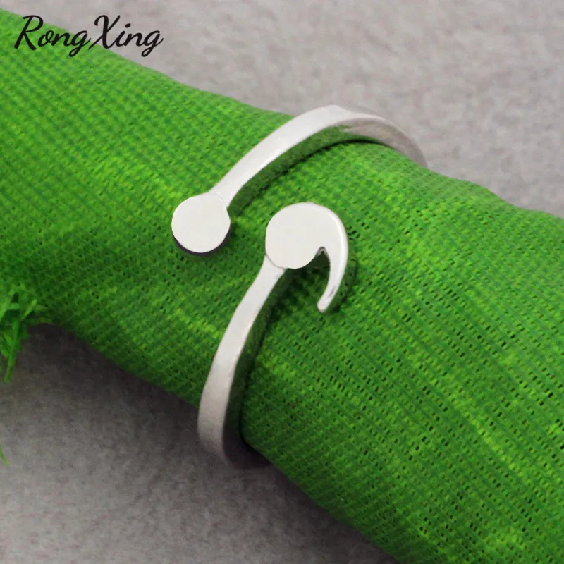 RongXing креативный Semicolon дизайн открытие волнистые кольца для мужчин и женщин Серебряный цвет вдохновляющие ювелирные изделия Выпускник подарки для любимого
