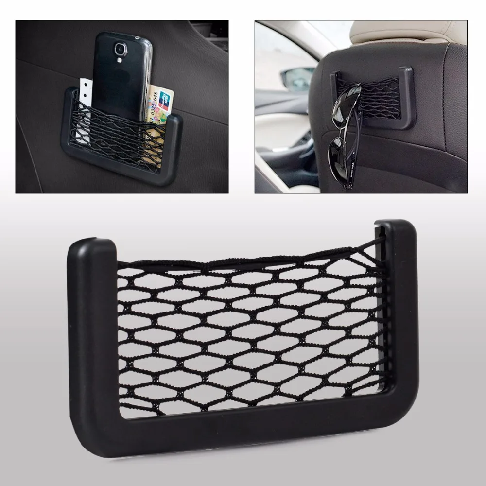 

Free Shipping Car Auto String Mesh Storage Bag Pouch Net Cargo Net Organizer Holder for Cellphone Cigarette Gadget ECA02235