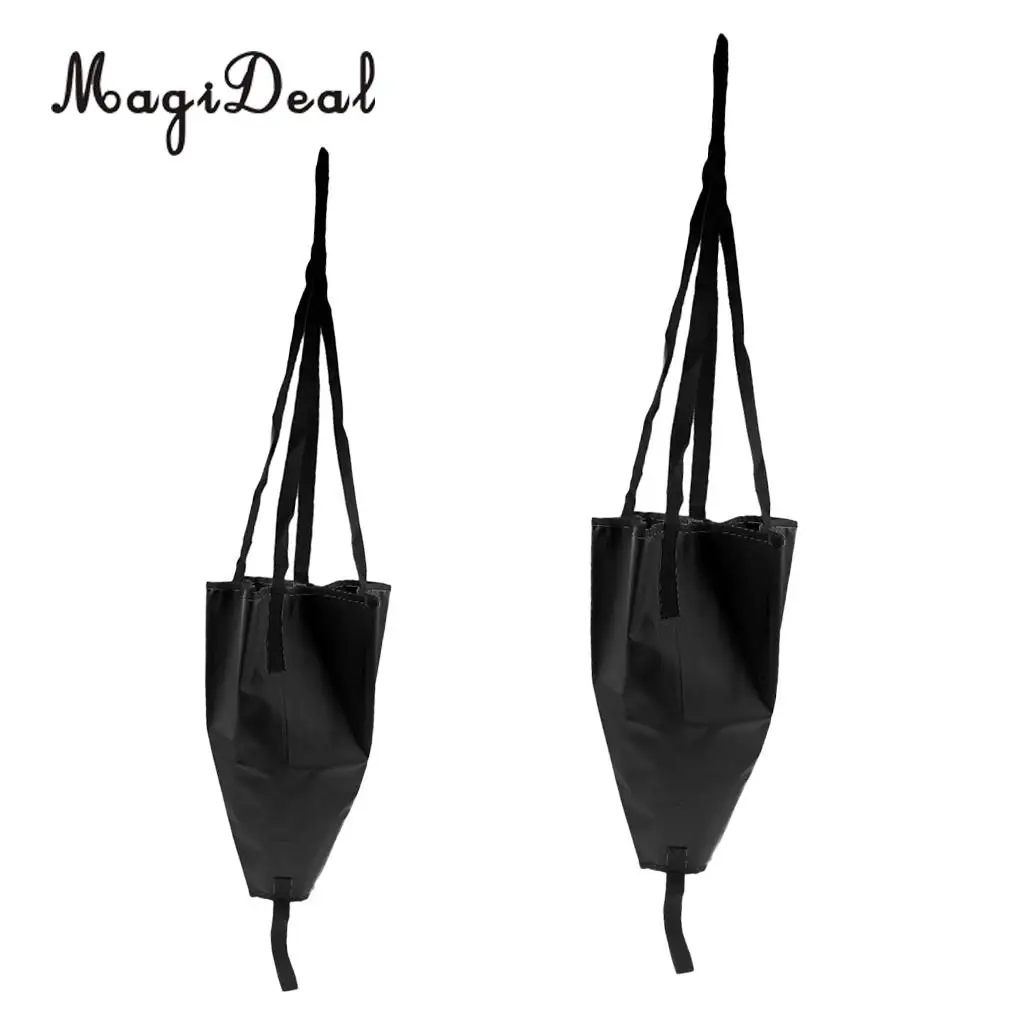 2 Pieces Durable 18' 24' Black PVC Sea Anchor Drogue Drift Sock for Boat Sailing Boats Inflatable Boat Jet Skis Kayaks Dinghy