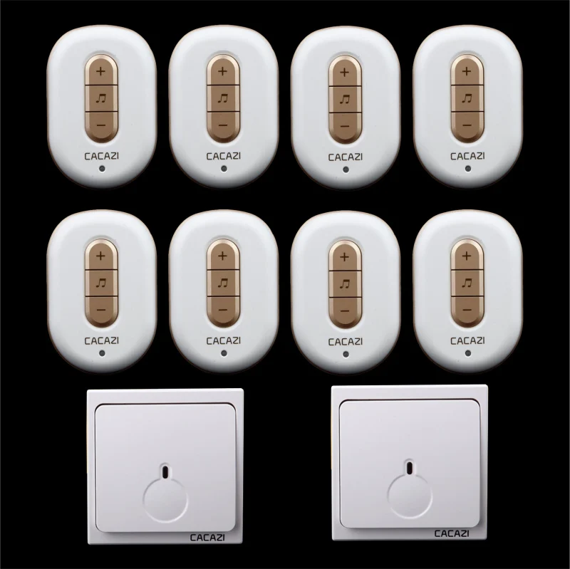 

Free shipping! 2 transmitter + 8 Receiver New Wireless Doorbell With Remote Control Musical 48Tunes Digtal doorchime D9918 -2+8