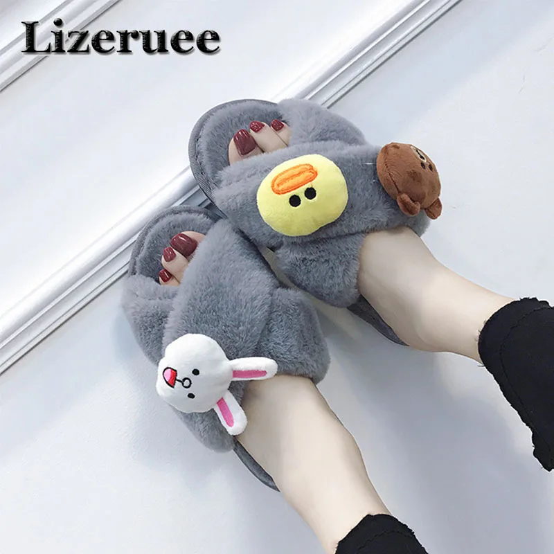 yeezy slippers with fur