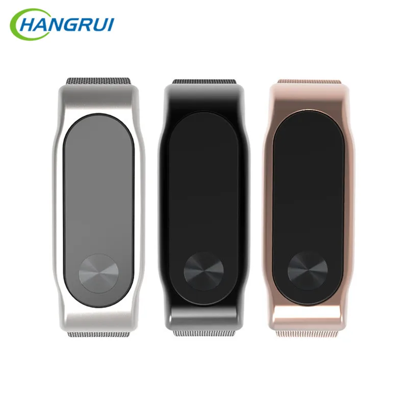 HANGRUI mi band 2 ремешок из нержавеющей стали сменный ремешок для Xiaomi mi Band 2 Безвинтовой ремешок на запястье mi band 2 умный Браслет