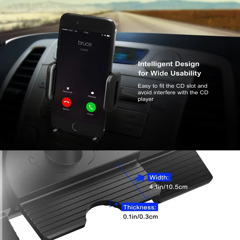 VicTsing Car Phone Mount CD Slot Car Phone Holder Universal Car Cradle Mount GPS Holder 360 Degree for iPhone 88plus77P66s  (7)