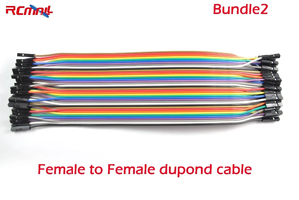 RCmall 40 шт. в ряд мужчин и женщин/женщин и мужчин Dupont Кабельная линия 20 см 2,54 мм 1pin 1 p-1 p Перемычка провода