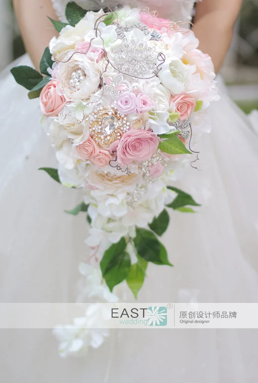Hermoso ramo de Estilo Cascada, ramo de Rosa inmortalizado, rosa, personalizable|bouquet supplies|bouquet bridalbouquet charm - AliExpress