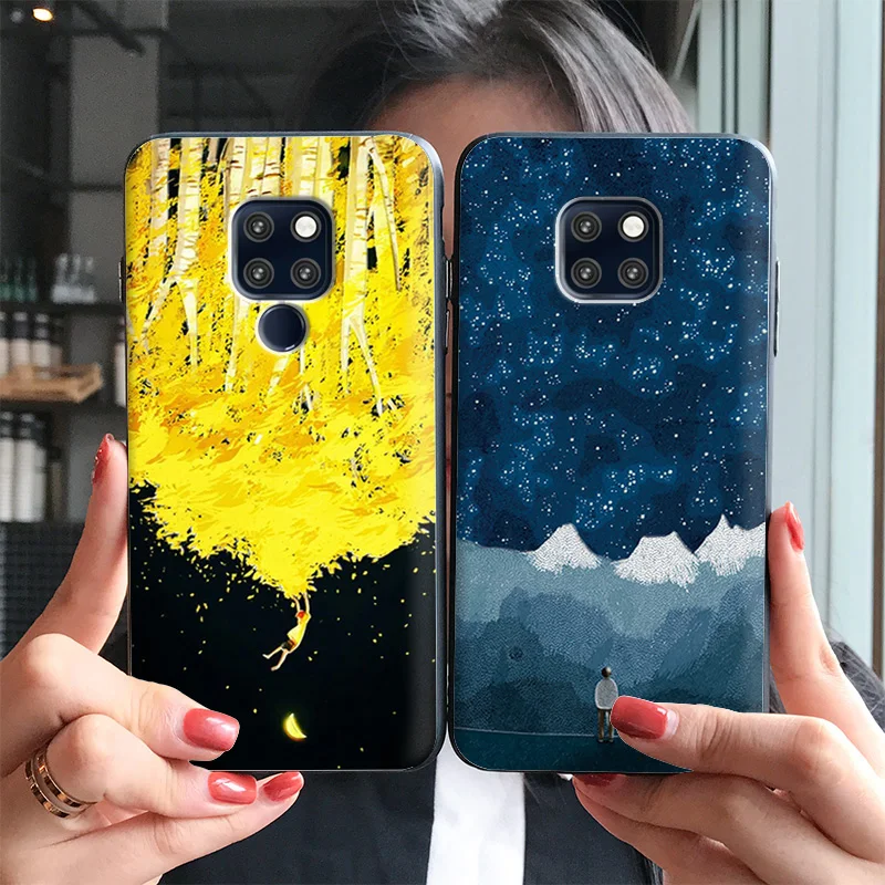 Чехол с рельефным изображением Снежной Горы и леса для Huawei MATE 20 PRO X | Мобильные