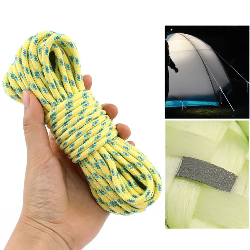 10M/20M Reflective Guyline Camping Tarp Tent Rope Runners