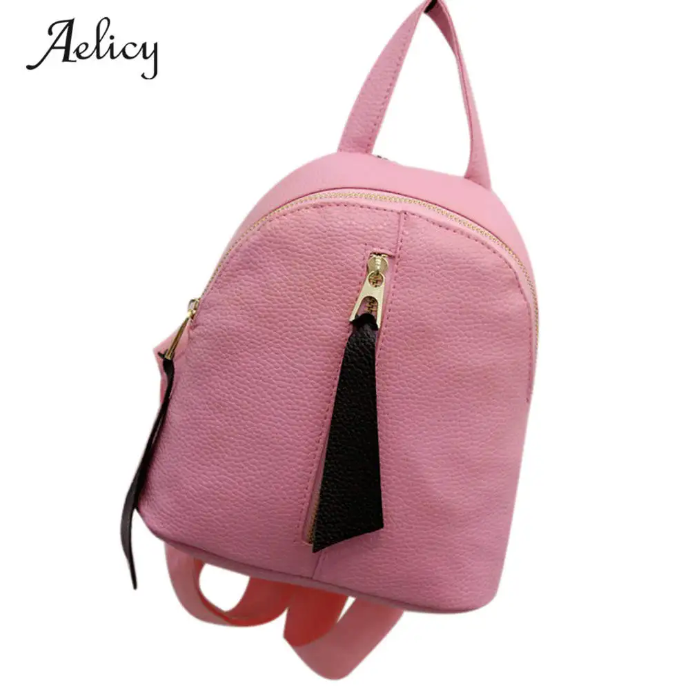 

Aelicy Women Backpack High Quality PU Leather Backpack Female Teenage Backpacks For Girls Casual Travel School Bag D45