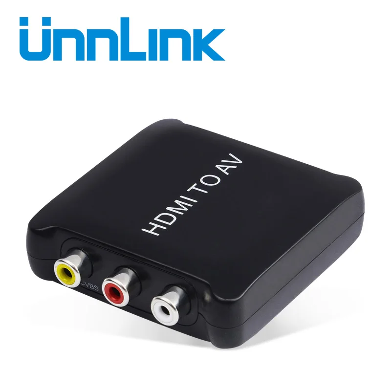 

Unnlink HDMI to RCA Converter FHD 1080P HDMI to AV 3RCA CVBS Composite Video Audio Converter Adapter PAL/NTSC for Smart TV box