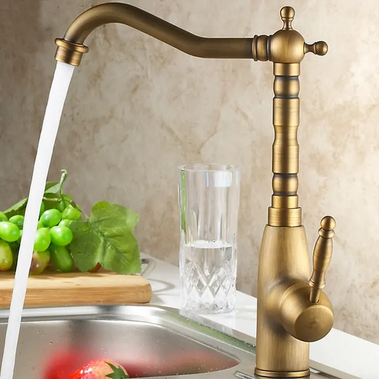 2014 classic single handle kitchen faucet antique brass mixer rotating surface sinkchina mainland - Brass Kitchen Sinks 2014 classic single handle kitchen faucet antique brass mixer rotating surface sinkchina mainland - Brass Kitchen Sinks