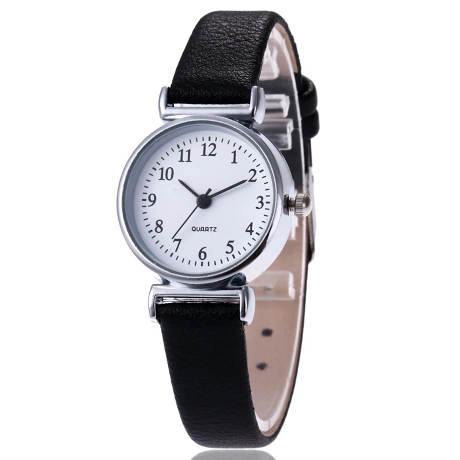 

New Exquisite Compact Simple Retro Ladies Fashion Watch Women Stylish Leather Strap Digital Ladies Quartz Watch Relogio Feminino