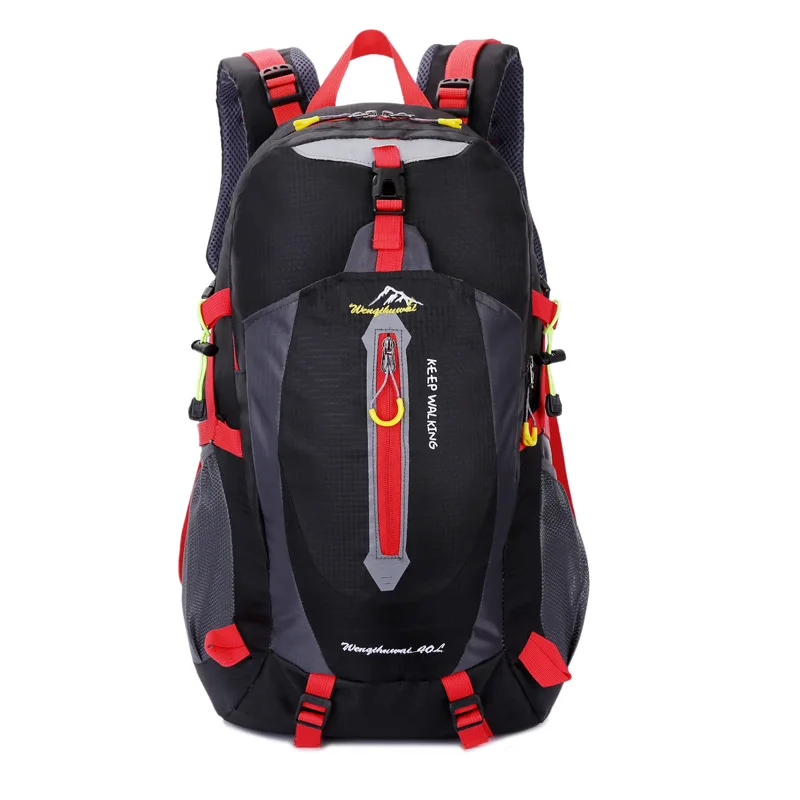 5 цветов, новинка, 40 л, водонепроницаемый походный рюкзак, мягкая спортивная сумка, унисекс, для кемпинга, альпинизма, путешествия, дышащий рюкзак - Цвет: Black