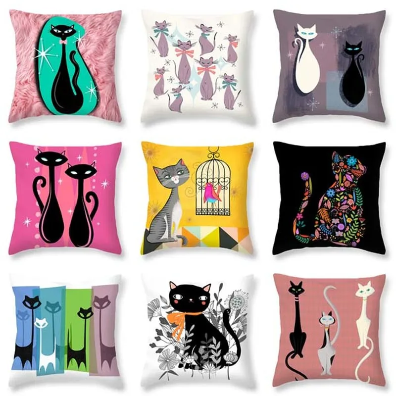 الأزياء جديد الكرتون القط طباعة البوليستر المنزل المخدة أريكة غطاء الوسادة مكتب مقعد سيارة قطني وسادة غطاء غطاء الوسادة الأزياء جديد الكرتون القط طباعة البوليستر المنزل المخدة أريكة غطاء الوسادة مكتب مقعد سيارة قطني وسادة غطاء غطاء الوسادة