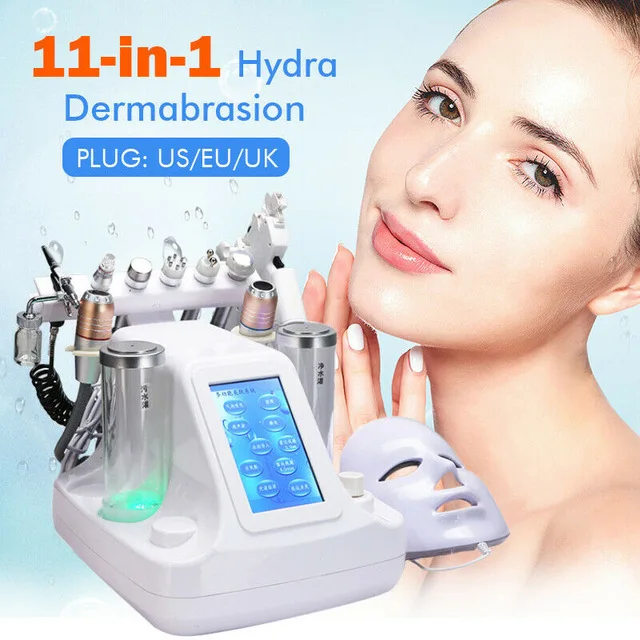  HOTTEST 11 in 1 Hydra Dermabrasion Spa Facial Machine RF Bio-lifting Water Jet Hydro Microbubble Sk