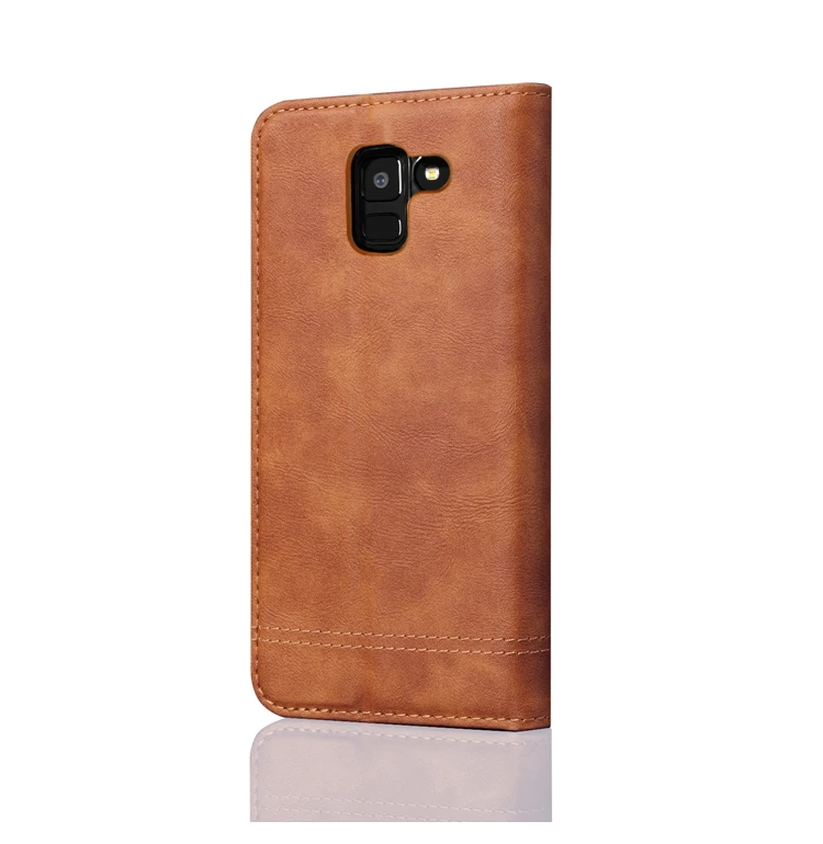 Кожаный чехол для Etui samsung Galaxy A8 плюс чехол Coque samsung A8 плюс чехол для A8 плюс бумажник держатель для карт чехол