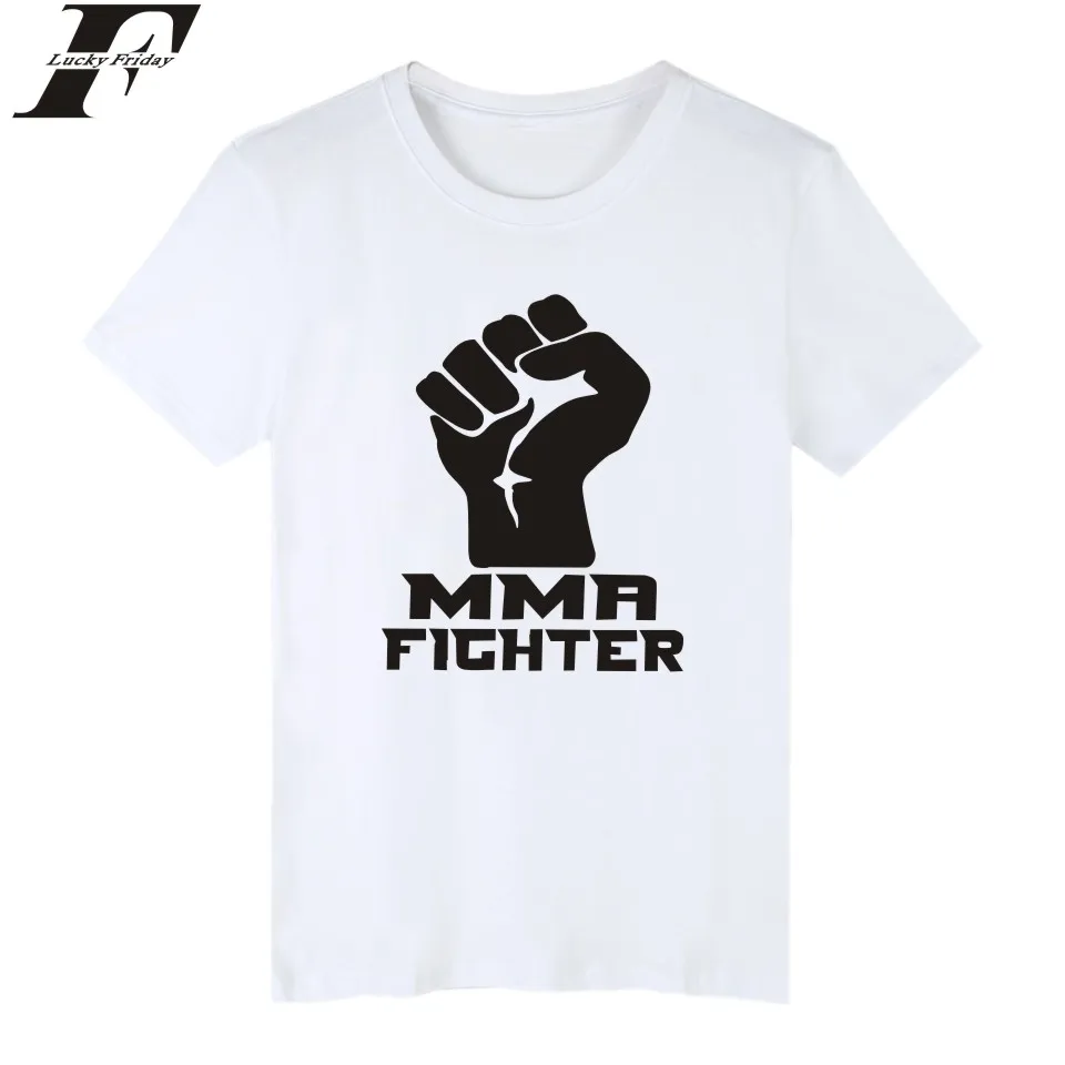 Летняя модная футболка LUCKYFRIDAYF с принтом MMA спортивные мужские и женские футболки