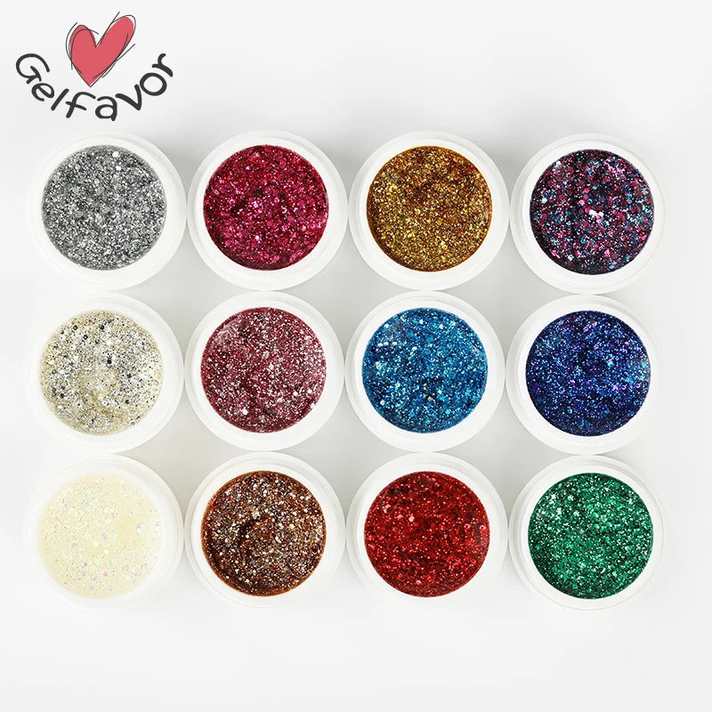 

Gelfavor Nail Painting Gel Varnish Hybrid Primer Nail Art Diamond Sparking Vernis Semi Permanent Manicure 5ML Gel Nail Polish