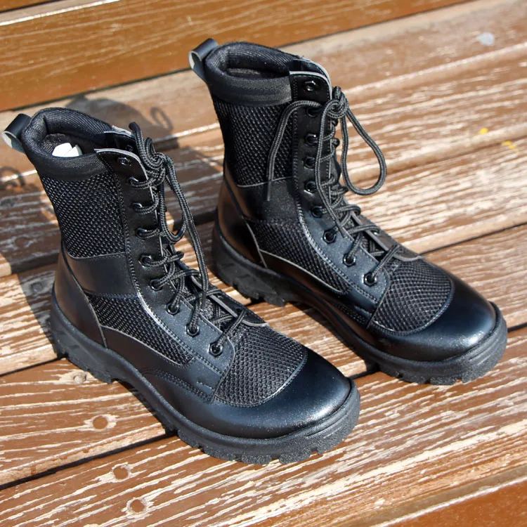 Летние мужские военные ботинки; botas hombre; армейские ботинки; кожаный светильник; высокие дышащие боевые тактические сапоги из сетчатого материала