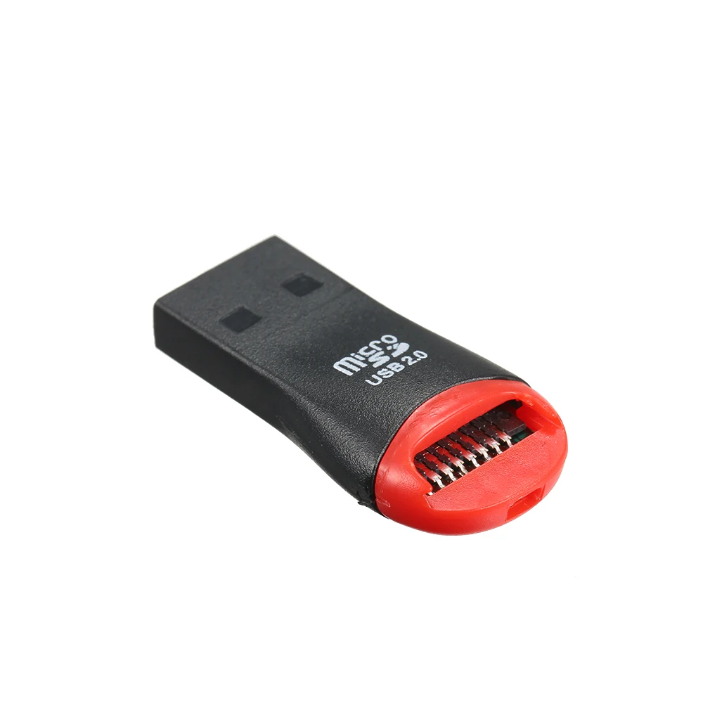 Кардридер TF(Micro SD) USB 2 0 компактный портативный черного и красного цветов