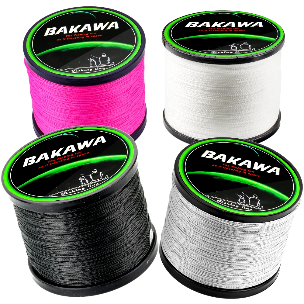 BAKAWA 1000 м PE плетеная леска 4 нити 10-85LB Multifilament леска