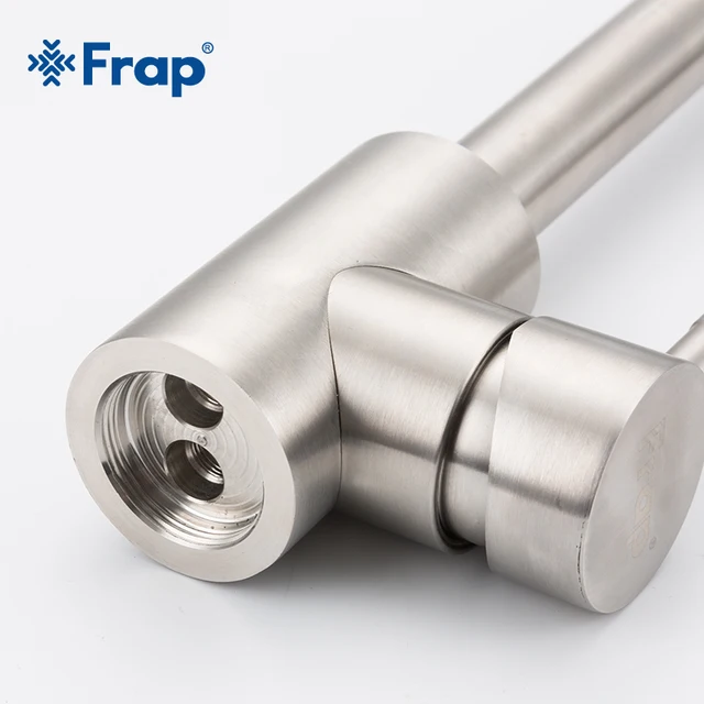 Frap Stainless Steel Kitchen Faucet Brushed Process Swivel Basin Faucet 360 Degree Rotation Hot & Cold Water Mixers Tap Y40107/8 4