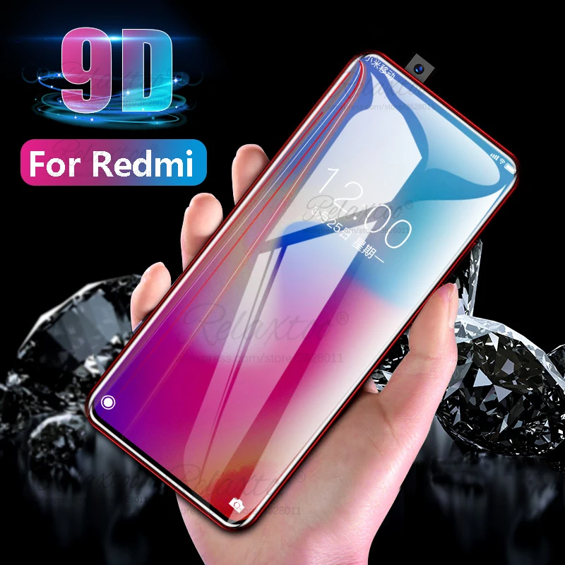 Изогнутая Защитная пленка для экрана xiaomi Redmi Note 7 с полным клеем для xiaomi mi A3 cc9e 9t K20 pro Y3 7A glas