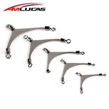 Amlucas, 10 шт., поворотные рыболовные снасти, разъемы, вилка, точки, линия, металлические крючки, рыболовные принадлежности, аксессуары, рыболовные крючки WW293