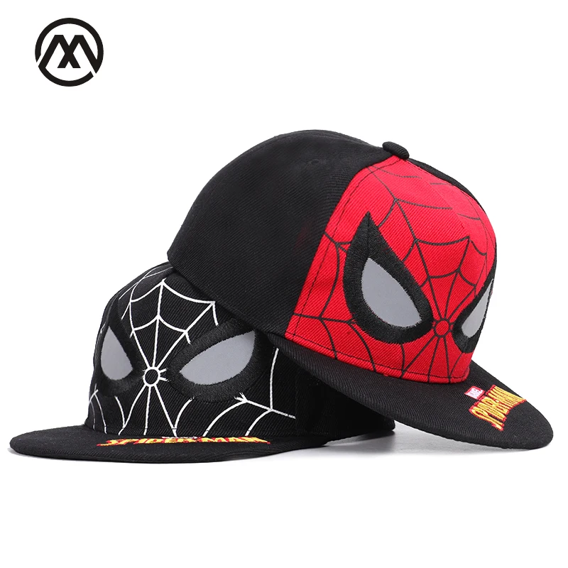 

Children's Spider-Man Embroidered Hip Hop Caps Boys Girls Universal Street Dresses Adjustable High Quality Reflective shade hats