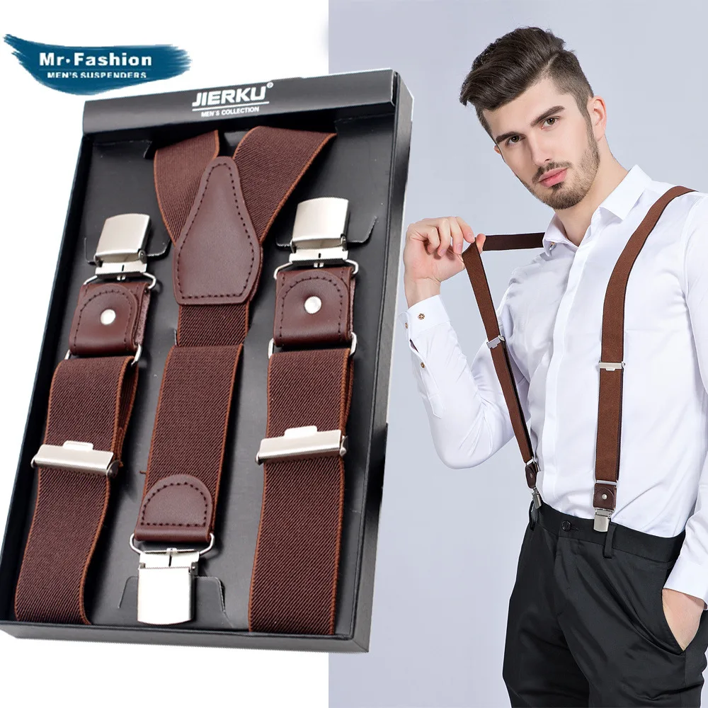 Adult men's three clip Y strap high end boxed elastic elastic strapsin