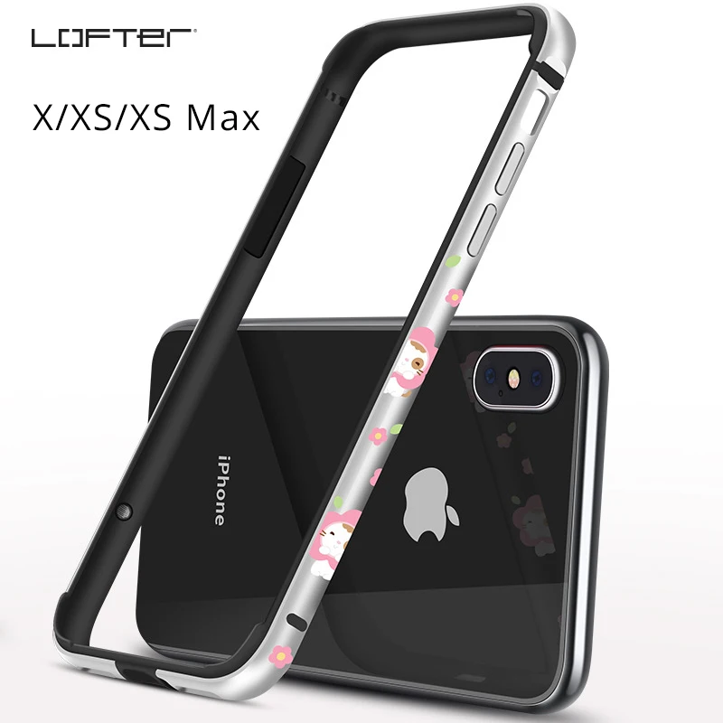 Металлический бампер для телефона с мультипликационным рисунком iPhone XS MAX чехол X