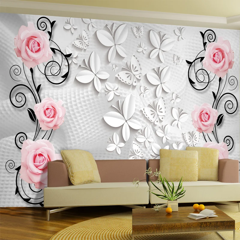 Modern Luxury wallpaper 3D wall mural papel de parede 3d photo wall paper flower contact paper papel de parede 3d  papel parede
