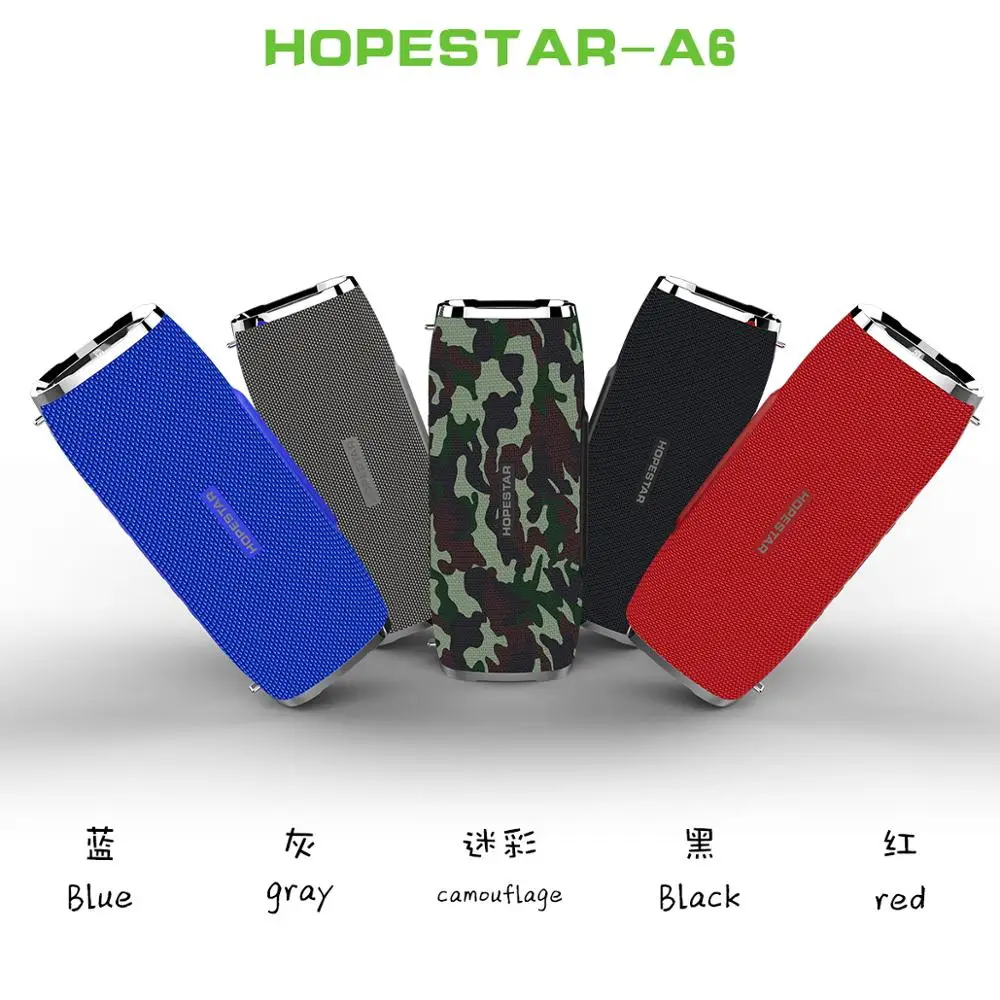 Hopestar A6 Bluetooth динамик музыкальная Колонка стерео Бас Сабвуфер Водонепроницаемая уличная переносная Беспроводная Громкая колонка