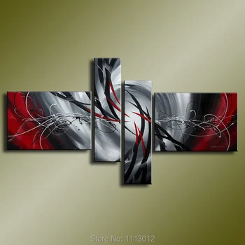 

Abstract Line Landscape Flower Oil Painting On Canvas High Quality 5 Pcs Set Home Modern Wall Art Decoration For Living Room