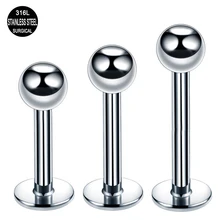 1 шт Титановая Сталь пирсинг серьги Лабрет губы кольца уха шпильки бар 6 мм 8 мм 10 мм пирсинг для пупка ювелирные изделия тела Daith серьги