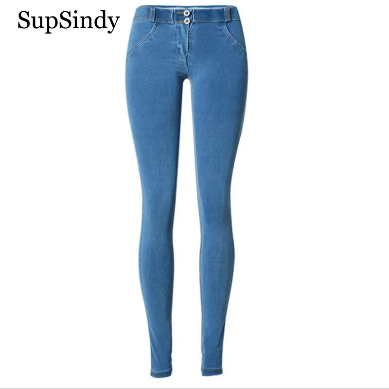 SupSindy, женские джинсы, сексуальные, эластичные, тянущиеся, обтягивающие, для женщин, на бедрах, с низкой талией, джинсы для женщин, узкие брюки, джинсовые брюки, синие