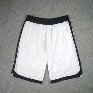 SUOTF, поддерживающие сетчатые баскетбольные шорты с вышивкой, черные баскетбольные шорты, баскетбольные шорты - Цвет: white