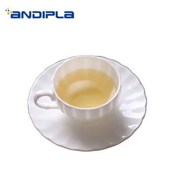 

180ML Brief Pure White Ceramic Bone China Coffee Milk Cup with Creative Saucer Kit Office Black Tea Cup Water Mug Birthday Gifts