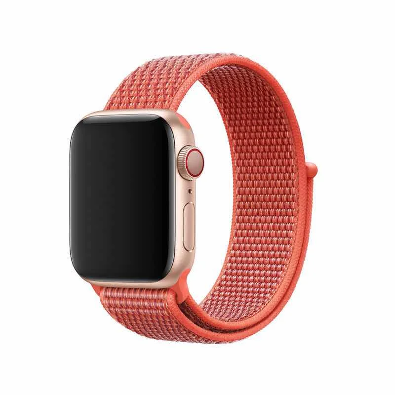 Спортивный тканый нейлоновый ремешок для apple watch 38 мм 42 мм 40 мм 44 мм наручный браслет регулируемый нейлон для iwatch ремешок серии 1/2/3/4